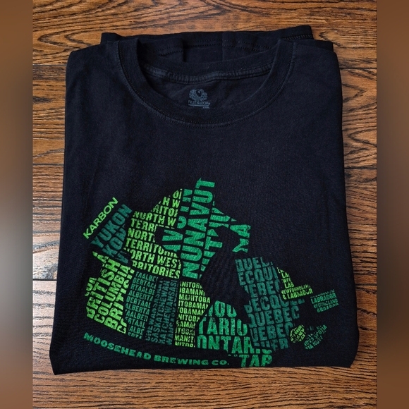 Other - Canada Beer Theme T-Shirt - Large, Black - Moosehead